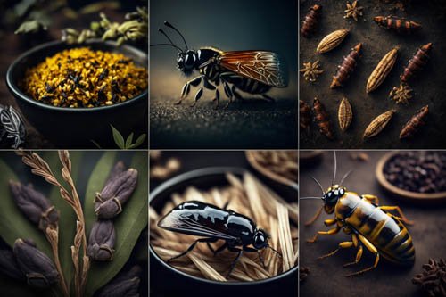 variedades de insectos comestibles de paises